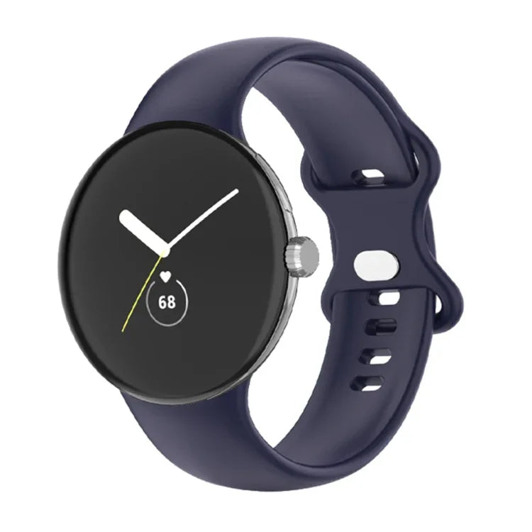 Google Pixel Watch 4 / 3 / 2 / 1 41mm 단색 실리콘 시계줄, 남성용, 여성용