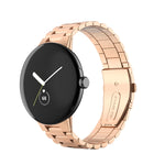 Google Pixel Watch 4 / 3 / 2 / 1 41mm용 3줄 스테인리스 스틸 메탈 시계줄