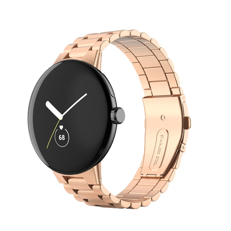 Google Pixel Watch 4 / 3 / 2 / 1 41mm용 3줄 스테인리스 스틸 메탈 시계줄