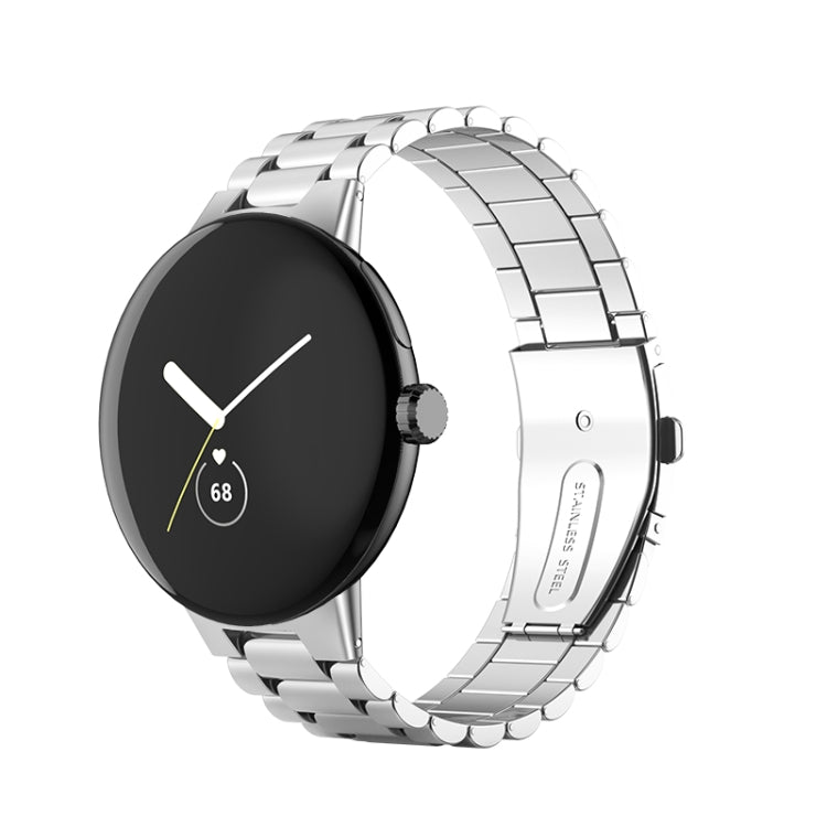 Google Pixel Watch 4 / 3 / 2 / 1 41mm용 3줄 스테인리스 스틸 메탈 시계줄