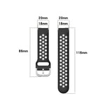 For Xiaomi Watch / Huawei Honor S1 18mm Two Color Sport Wrist Strap Watchband