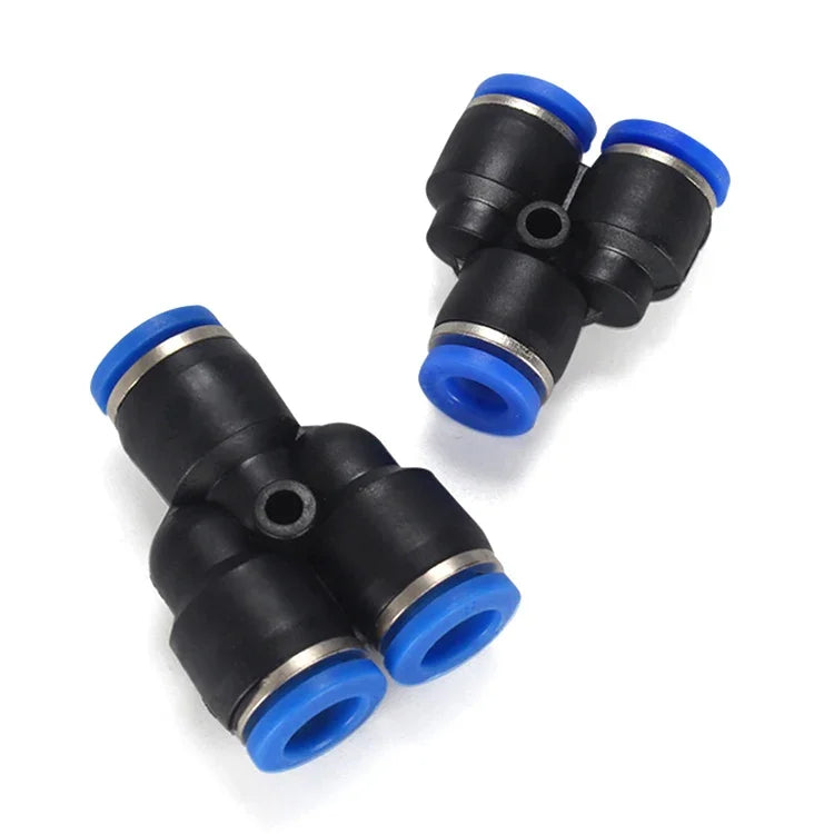 PY-14 LAIZE 2개입 플라스틱 Y형 티 감속 공압 퀵 피팅 커넥터, PY-4 (10개), PY-6 (10개), PY-8 (10개), PY-10 (10개), PY-12 (10개), PY-14 (2개), PY-16 (2개)