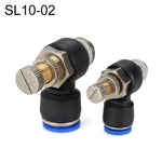 SL4-01 LAIZE 2개 스로틀 밸브 퀵 피팅 공압 커넥터, SL4-01 (2개), SL4-02, SL4-M5 (2개), SL6-01 (2개), SL6-02, SL6-03, SL6-04, SL6-M5 (2개), SL8-01 (2개), SL8-02, SL8-03, SL8-04, SL10-01 (2개), SL10-02, SL10-03, SL10-04, SL12-02
