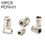 PCF6-02 LAIZE 2개 여성 나사 직선형 공압 퀵 피팅 커넥터, PCF4-01 (10개), PCF4-02 (10개), PCF6-01 (10개), PCF6-02 (2개), PCF6-03 (2개), PCF6-04 (1개), PCF8-01 (2개), PCF8-02 (2개), PCF8-03 (1개), PCF8-04 (1개), PCF10-01 (1개)