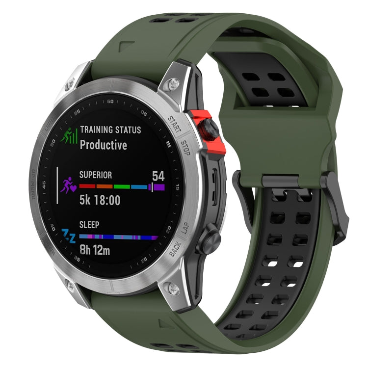 Quick Release Double Row Silicone Watch Band, For Garmin Descent G1 / Coros Vertix 22mm, For Garmin Enduro / Coros Vertix 2 26mm