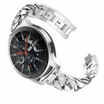 Row Diamonds Denim Chain Watch Band, For Samsung Galaxy Watch5 40mm/44mm / Watch5 Pro