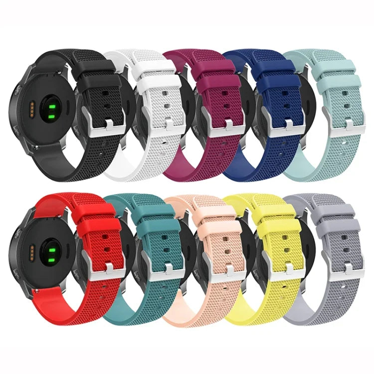 20mm 얼룩진 은색 버클 실리콘 시계 밴드, 삼성 갤럭시 Watch5 40mm/44mm / Watch5 Pro용