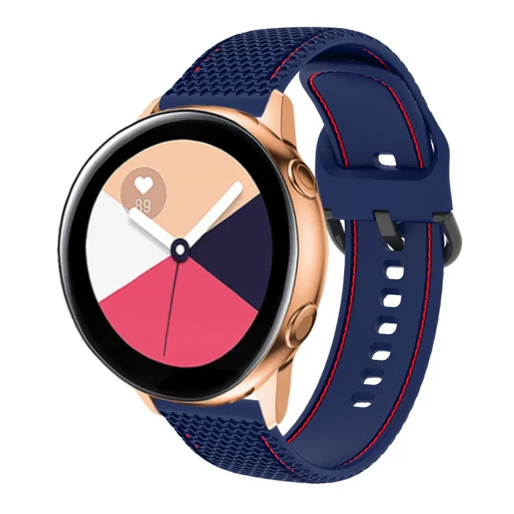 투톤 스티치 실리콘 시계 밴드, 삼성 갤럭시 Watch5 40mm/44mm / Watch5 Pro용