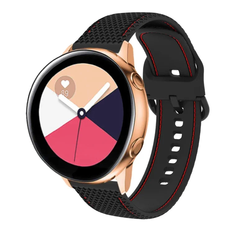 투톤 스티치 실리콘 시계 밴드, 삼성 갤럭시 Watch5 40mm/44mm / Watch5 Pro용