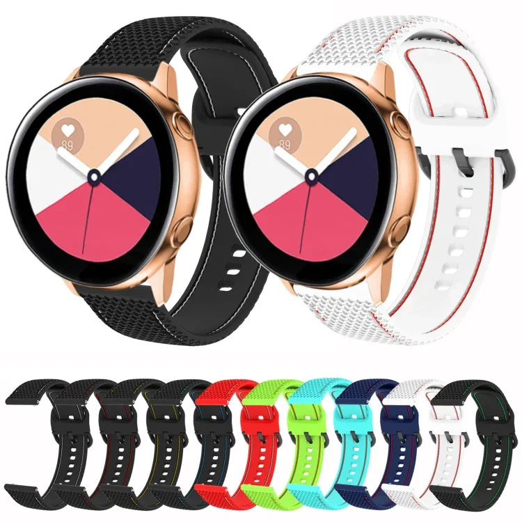 투톤 스티치 실리콘 시계 밴드, 삼성 갤럭시 Watch5 40mm/44mm / Watch5 Pro용