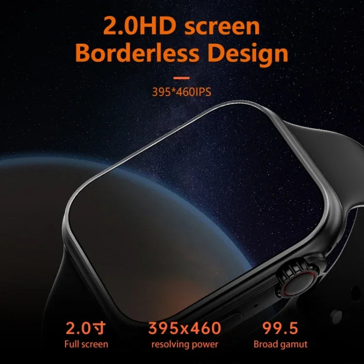 WS8 Pro 2.0인치 IPS 풀 터치 스크린 스마트워치, IP67 방수, 심박수 및 혈중 산소 모니터링 지원 / 스포츠 모드