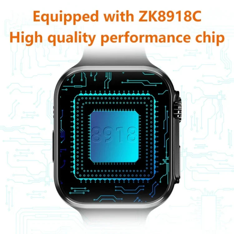 WS8 Pro 2.0인치 IPS 풀 터치 스크린 스마트워치, IP67 방수, 심박수 및 혈중 산소 모니터링 지원 / 스포츠 모드