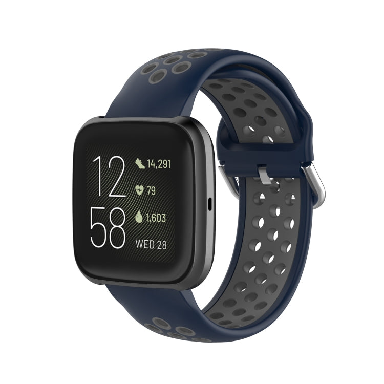 For Fitbit Versa 2 / Versa / Versa Lite 23mm Clasp Two Color Sport Wrist Strap Watchband