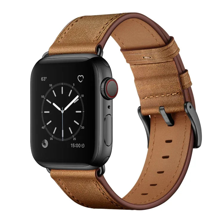 클래식 소가죽 정품 가죽 시계줄, Apple Watch Ultra 49mm / 시리즈 8&7 45mm / SE 2&6&SE&5&4 44mm / 3&2&1 42mm용, Apple Watch 시리즈 8&7 41mm / SE 2&6&SE&5&4 40mm / 3&2&1 38mm용
