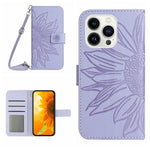 Skin Feel Sun Flower Pattern Flip Leather Phone Case, For iPhone 13 Pro, For iPhone 13 Pro Max, For iPhone 14, For iPhone 14 Plus