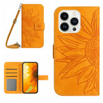 Skin Feel Sun Flower Pattern Flip Leather Phone Case, For iPhone 13 Pro, For iPhone 13 Pro Max, For iPhone 14, For iPhone 14 Plus