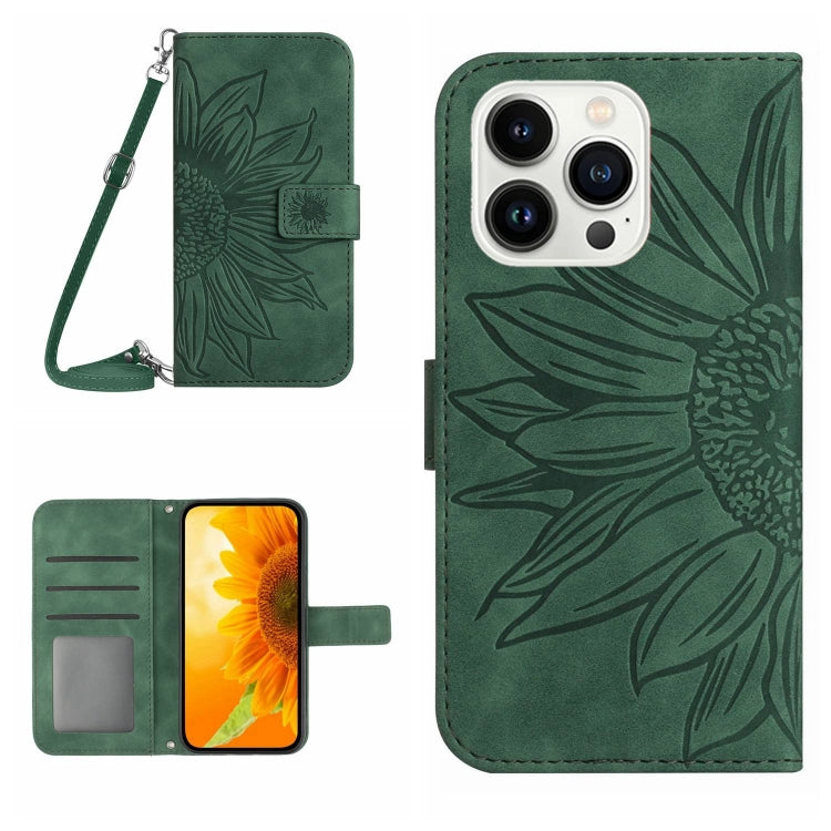 Skin Feel Sun Flower Pattern Flip Leather Phone Case, For iPhone 13 Pro, For iPhone 13 Pro Max, For iPhone 14, For iPhone 14 Plus
