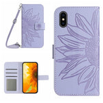 Skin Feel Sun Flower Pattern Flip Leather Phone Case, For iPhone XS Max
