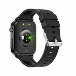 F100 1.7인치 HD 사각 화면 TPU 스트랩 스마트워치, 체온 모니터링/혈중 산소 모니터링 지원, TPU 스트랩(블랙), TPU 스트랩(레드), TPU 스트랩(블루)