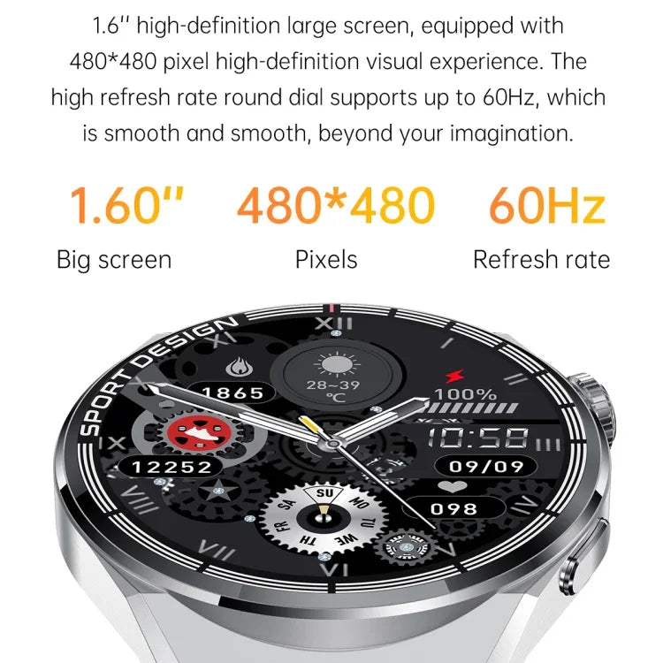 MD3MAX 1.39인치 라운드 화면 TPU 스트랩 스마트워치, 심박수 모니터링/혈중 산소 모니터링 지원, TPU 스트랩