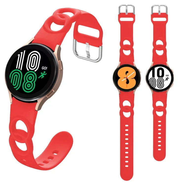Hollowed Double Loop Silicone Watch Band, For Samsung Galaxy Watch 5 40mm / 44mm