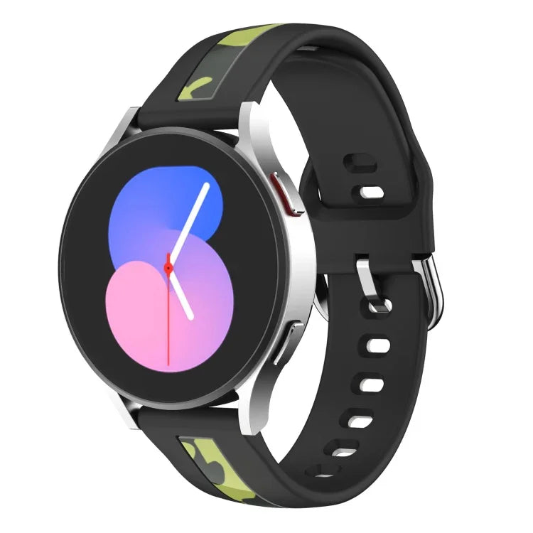 수직 결 인쇄 실리콘 시계 밴드, 삼성 갤럭시 Watch 5 40mm / 44mm, 삼성 갤럭시 Watch 5 Pro 45mm용