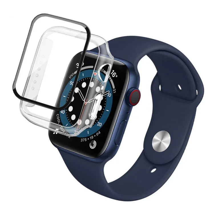 imak PC 프레임 케이스와 강화유리 필름, Apple Watch 시리즈 4/5/6/SE 1/2/3 40mm용, Apple Watch 시리즈 4/5/6/SE 1/2/3 44mm용, Apple Watch 시리즈 9 / 8 / 7 41mm용, Apple Watch 시리즈 9 / 8 / 7 45mm용