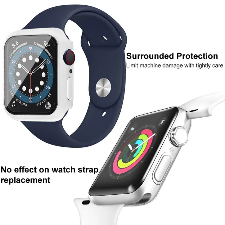 imak PC 프레임 케이스와 강화유리 필름, Apple Watch 시리즈 4/5/6/SE 1/2/3 40mm용, Apple Watch 시리즈 4/5/6/SE 1/2/3 44mm용, Apple Watch 시리즈 9 / 8 / 7 41mm용, Apple Watch 시리즈 9 / 8 / 7 45mm용