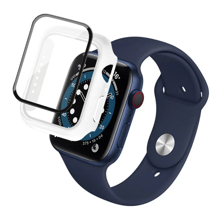 imak PC 프레임 케이스와 강화유리 필름, Apple Watch 시리즈 4/5/6/SE 1/2/3 40mm용, Apple Watch 시리즈 4/5/6/SE 1/2/3 44mm용, Apple Watch 시리즈 9 / 8 / 7 41mm용, Apple Watch 시리즈 9 / 8 / 7 45mm용