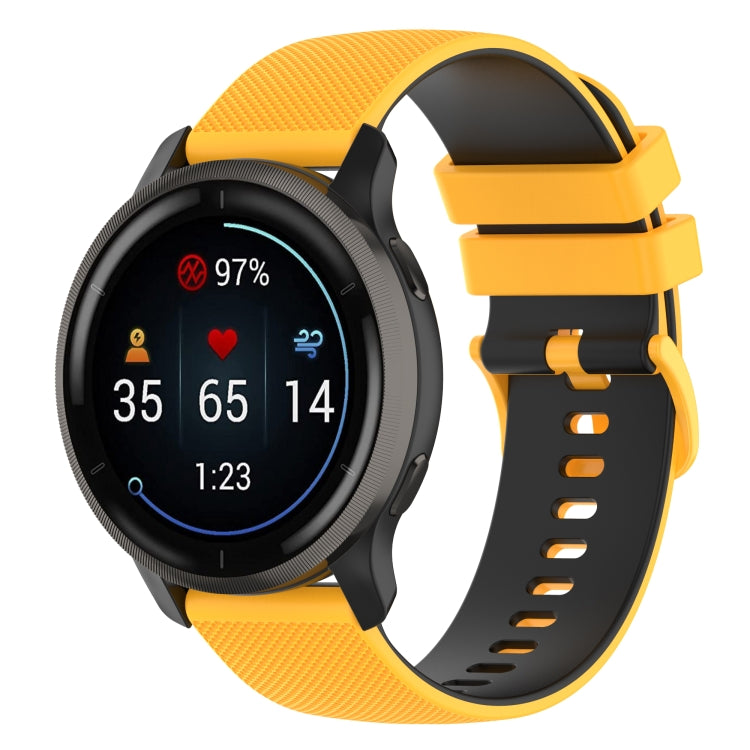 Small Plaid Texture Two-color Silicone Watch Band, For Suunto 5 Peak