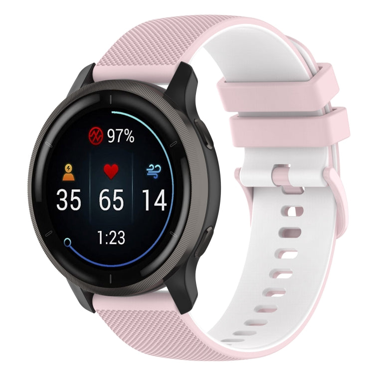 Small Plaid Texture Two-color Silicone Watch Band, For Suunto 5 Peak