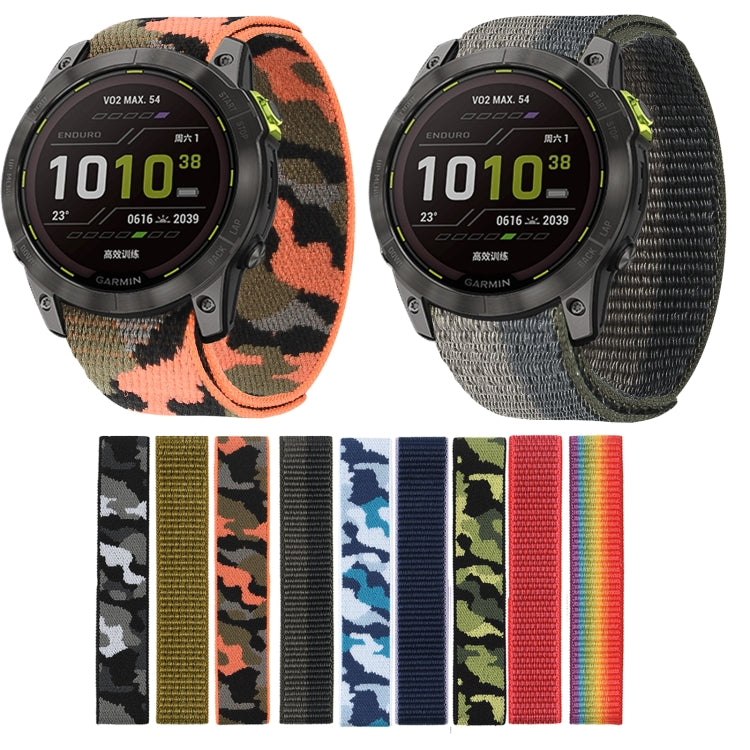 Hook And Loop Fastener Nylon Watch Band, For Garmin Fenix 7, For Garmin Fenix 7X