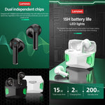 Lenovo GM5 TWS 블루투스 무선 스포츠 방수 노이즈 감소 게이밍 이어폰 마이크 포함, GM5