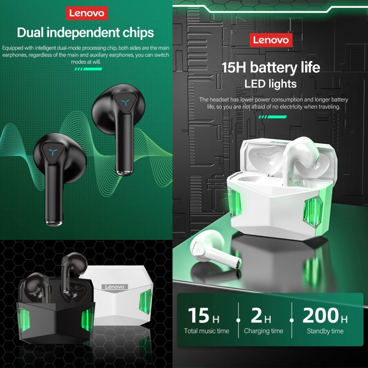 Lenovo GM5 TWS 블루투스 무선 스포츠 방수 노이즈 감소 게이밍 이어폰 마이크 포함, GM5