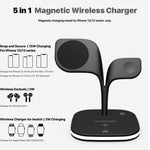 YM-UD22 15W 5-in-1 자석 무선 충전기 스탠드 기능 포함