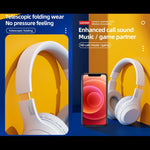 Lenovo TH10 무선 블루투스 게이밍 베이스 음악 스포츠 노이즈 캔슬링 헤드폰, TH10 화이트, TH10 블랙