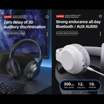 Lenovo TH10 무선 블루투스 게이밍 베이스 음악 스포츠 노이즈 캔슬링 헤드폰, TH10 화이트, TH10 블랙