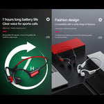 Lenovo X3 Pro 골전도 무선 블루투스 5.3 스포츠 이어폰 마이크 포함