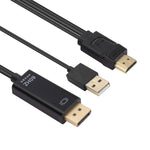 전원 공급 장치가 포함된 HDMI to USB+DisplayPort 어댑터 케이블, 길이: 1.8m, 180cm