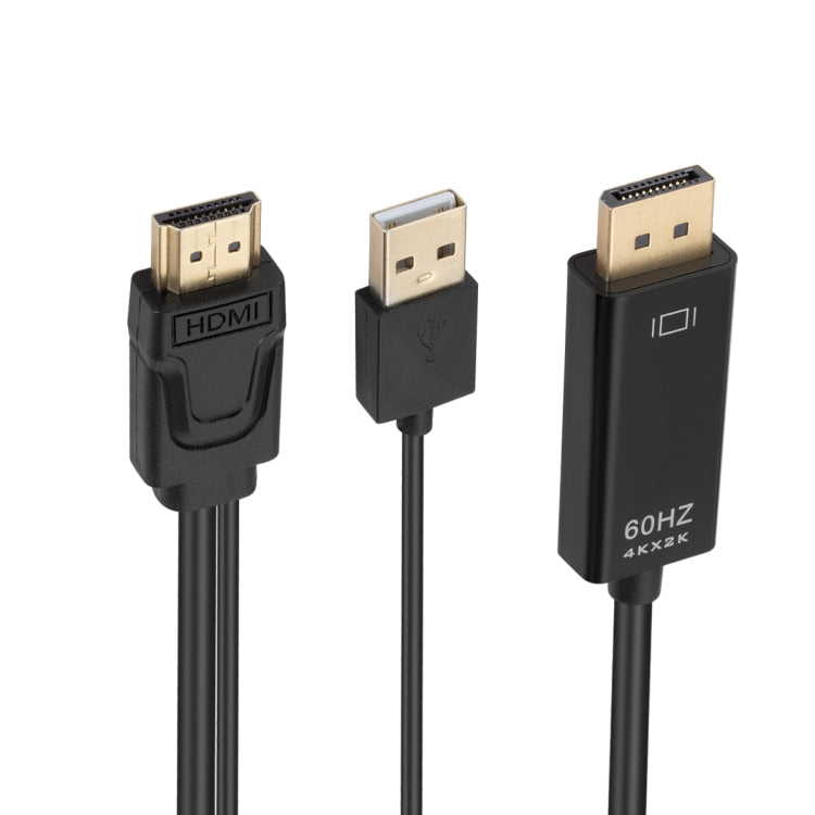 전원 공급 장치가 포함된 HDMI to USB+DisplayPort 어댑터 케이블, 길이: 1.8m, 180cm