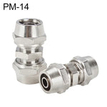 PM-4 LAIZE 2개입 니켈 도금 구리 직선형 공압 빠른 커넥터, PM-4 (2개입), PM-6 (2개입), PM-8 (2개입), PM-10 (2개입), PM-12, PM-14, PM-16