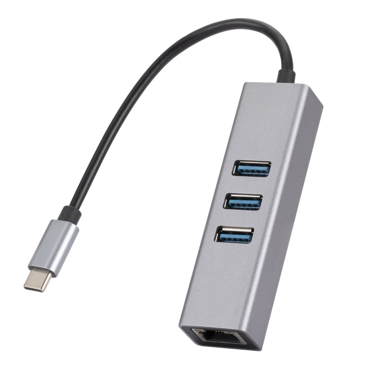SL-030 USB-C / 타입-C to 기가비트 이더넷 RJ45 & 3 x USB 3.0 어댑터 컨버터 허브, USB-C / 타입-C to RJ45 & 3 x USB