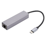 SL-030 USB-C / 타입-C to 기가비트 이더넷 RJ45 & 3 x USB 3.0 어댑터 컨버터 허브, USB-C / 타입-C to RJ45 & 3 x USB