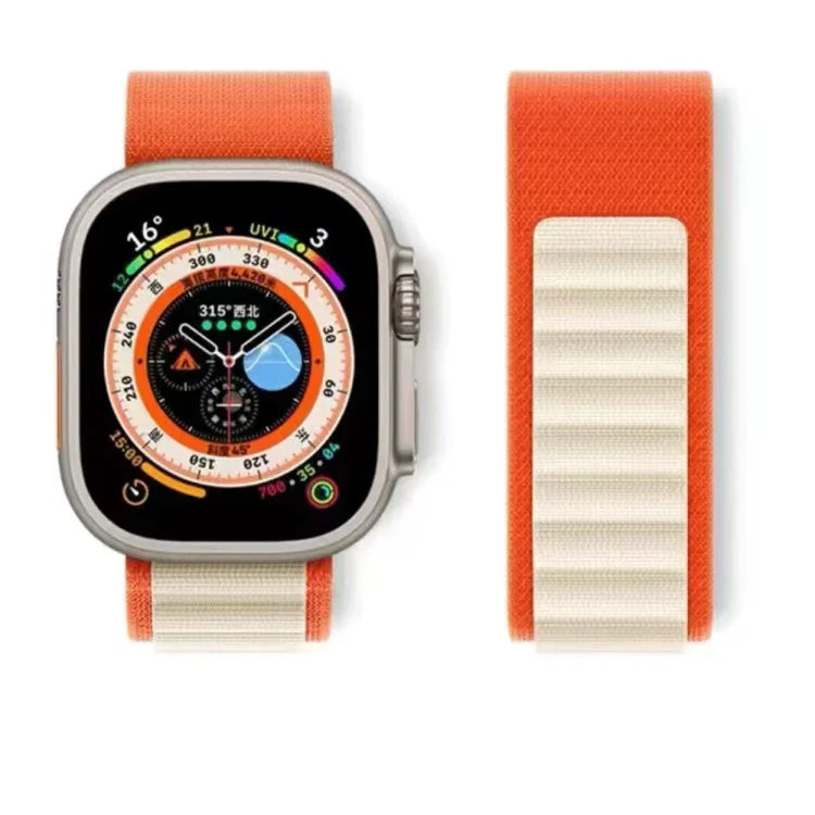 통기성 투톤 나일론 시계줄, Apple Watch Ultra 49mm / 시리즈 8&7 45mm / SE 2&6&SE&5&4 44mm / 3&2&1 42mm용, 시리즈 8&7 41mm / SE 2&6&SE&5&4 40mm / 3&2&1 38mm용