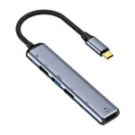Y004 6 in 1 USB-C/Type-C to HDMI+USB 3.1+듀얼 USB 2.0+듀얼 USB-C/Type-C 인터페이스 다기능 어댑터, Y004