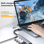 Y004 6 in 1 USB-C/Type-C to HDMI+USB 3.1+듀얼 USB 2.0+듀얼 USB-C/Type-C 인터페이스 다기능 어댑터, Y004