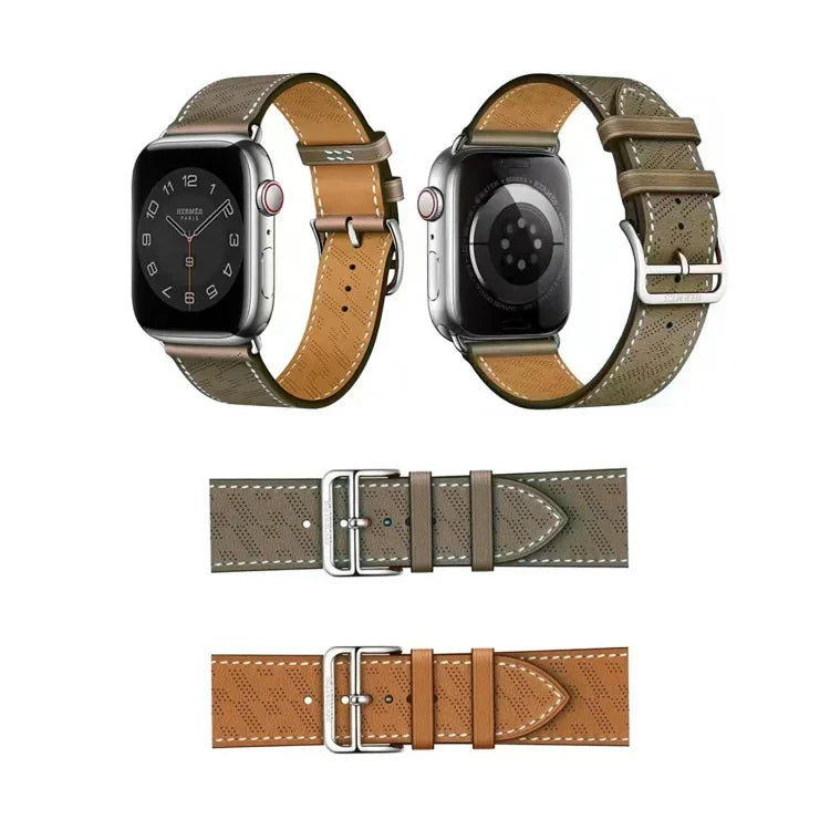 마이크로포러스 가죽 스트랩, 애플 워치 울트라 49mm / 시리즈 8&7 45mm / SE 2&6&SE&5&4 44mm / 3&2&1 42mm용, 애플 워치 시리즈 8&7 41mm / SE 2&6&SE&5&4 40mm / 3&2&1 38mm용