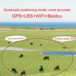 RF-V24 4G 태양광 GPS 추적 위치 추적기 가축 추적기, 2G 메모리 포함, 4G 메모리 포함