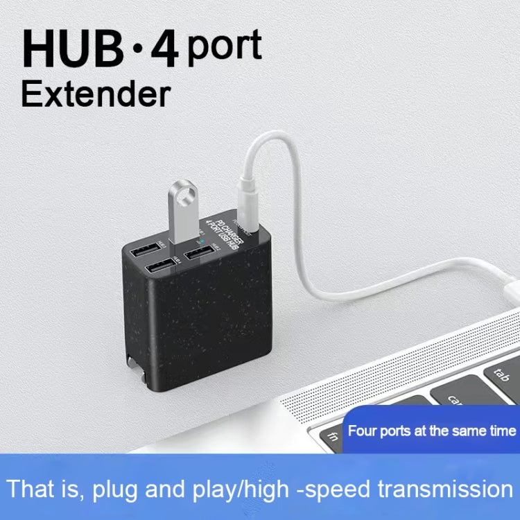 X83 65W 출력 USB-C / 타입-C + 4포트 USB 허브 PD 충전기, 미국 플러그, X83