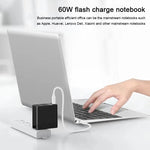 X83 65W 출력 USB-C / 타입-C + 4포트 USB 허브 PD 충전기, 미국 플러그, X83